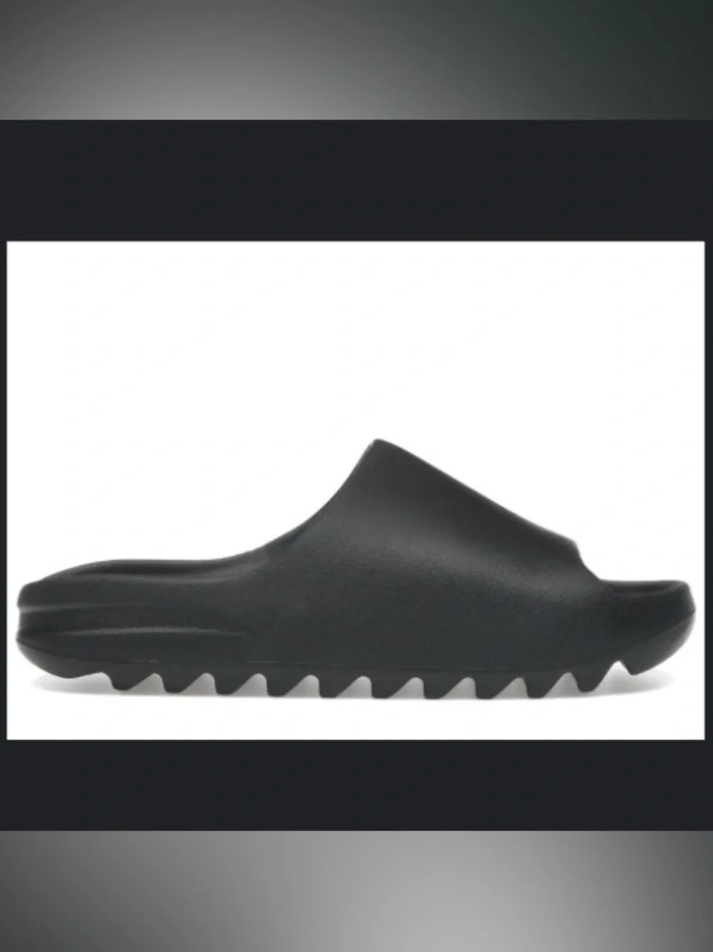 Yeezy Men’s Black Slide Sandal - Ribbed Sole size 10 used